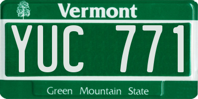 VT license plate YUC771