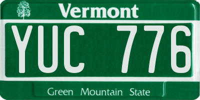 VT license plate YUC776