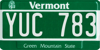 VT license plate YUC783