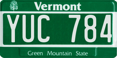 VT license plate YUC784