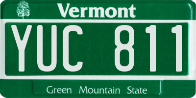 VT license plate YUC811