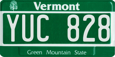 VT license plate YUC828