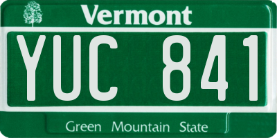 VT license plate YUC841
