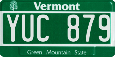 VT license plate YUC879