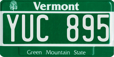 VT license plate YUC895