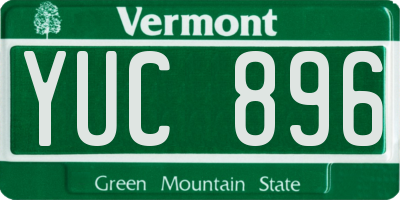 VT license plate YUC896