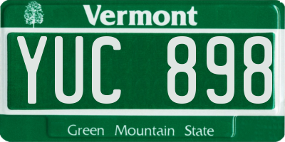 VT license plate YUC898