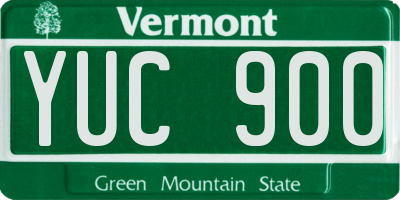 VT license plate YUC900