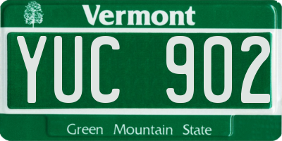 VT license plate YUC902