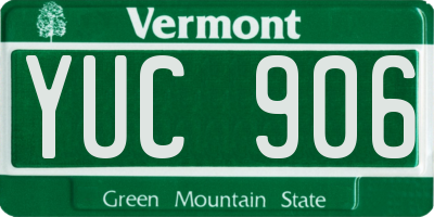 VT license plate YUC906