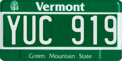 VT license plate YUC919