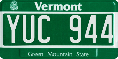 VT license plate YUC944