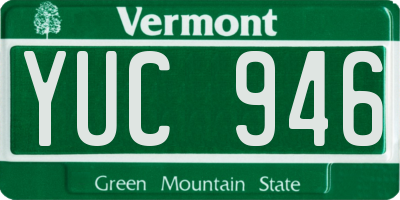VT license plate YUC946