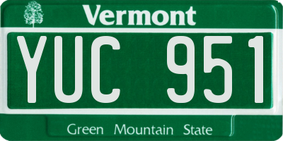 VT license plate YUC951