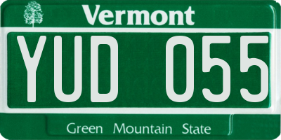 VT license plate YUD055