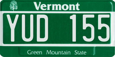 VT license plate YUD155