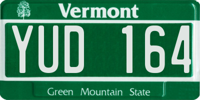 VT license plate YUD164