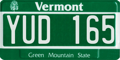 VT license plate YUD165