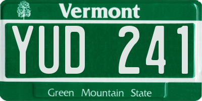 VT license plate YUD241