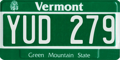 VT license plate YUD279