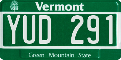 VT license plate YUD291