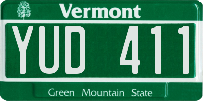 VT license plate YUD411