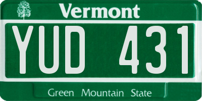 VT license plate YUD431