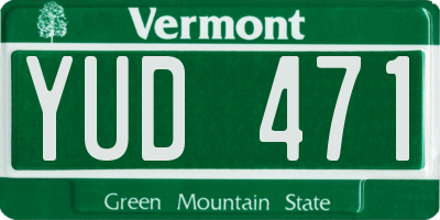 VT license plate YUD471