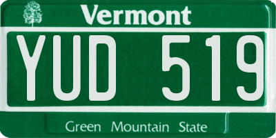 VT license plate YUD519