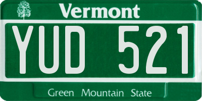 VT license plate YUD521