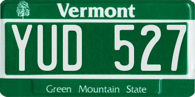 VT license plate YUD527