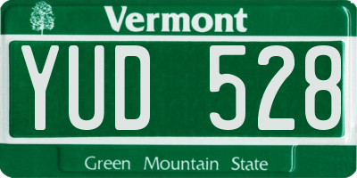 VT license plate YUD528