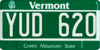 VT license plate YUD620