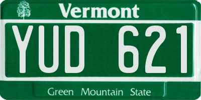VT license plate YUD621