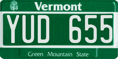 VT license plate YUD655