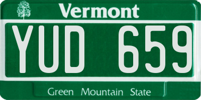 VT license plate YUD659