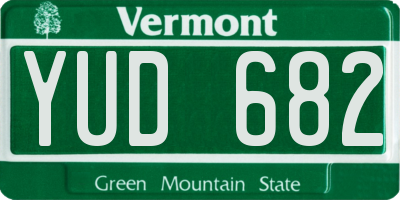 VT license plate YUD682