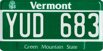 VT license plate YUD683