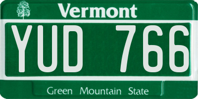 VT license plate YUD766