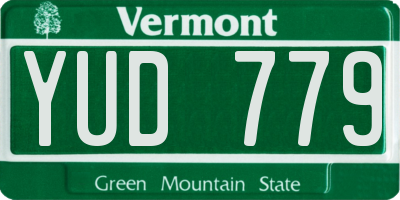 VT license plate YUD779