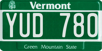 VT license plate YUD780