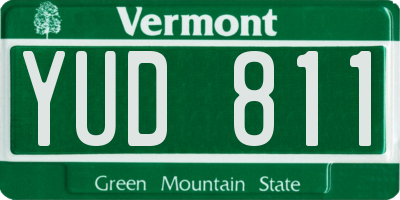 VT license plate YUD811