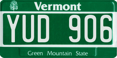 VT license plate YUD906