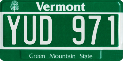 VT license plate YUD971
