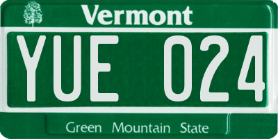VT license plate YUE024