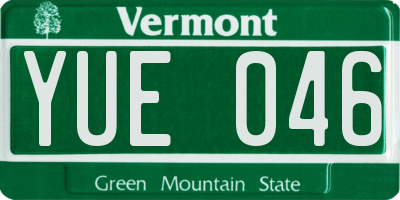 VT license plate YUE046