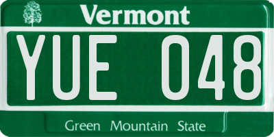 VT license plate YUE048