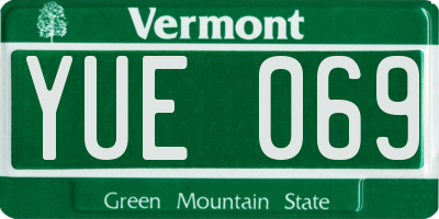 VT license plate YUE069