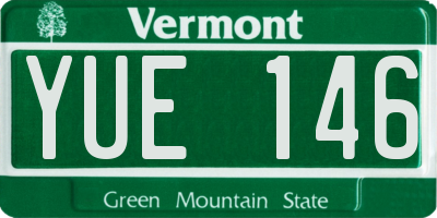 VT license plate YUE146
