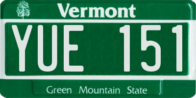 VT license plate YUE151
